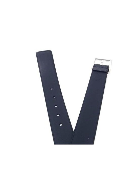 Gucci Leather Silver 85 34 Dark Navy Belt